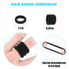 WANBY Hair Ties Mini Seamless Black Hair Bands Soft Elastics Ponytail Holders Hair Ties 100 Pcs