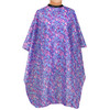 Plum Hill Hair Salon Cape for Stylists Waterproof Hair Cutting Cape with Snaps Pink and Purple Swirls