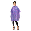 Plum Hill Hair Salon Cape for Stylists Waterproof Hair Cutting Cape with Snaps Pink and Purple Swirls