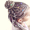 NAISKA Butterfly Hair Jewelry for Braids 10Pcs Silver Hair Clips Dreadlock Charms Hair Rings Accessories for Women and G