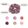 Chloven 6 Colors Oversize Jumbo Hair Scrunchies Blush Theme Large Satin Elastics Pink Lovers Scrunchy Bobbles Soft Bands