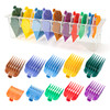 10 Professional Hair Clipper Guards Cutting Guides Compatible with Most Wahl Clippers with Organizer Color Coded Clipper