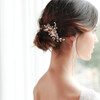 Sppry Elegant Rhinestone Pearl Hair Combs Jewelry Floral Crystal Hair Accessories for Bridal Women at Wedding Prom Set o