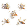 Sppry Small Pearl Alligator Hair Clips Sparkly Rhinestone Butterfly Hair Accessories for Bridal Women and Girls in Weddi