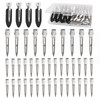 Dgeclr Hair Clips for Women Styling 44Pcs Metal Duck Billed Pin Curl Clips Hair Pins Salon Makeup Hair Dyeing Silver Bla