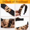 TOBATOBA Cute Fashion Leopard Print Headbands 3Pcs Knotted Cheetah Print Hair Accessories for Women and Girls