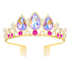 CIEHER Rapunzel Crown for Girls Princess Crown Multicolored Headbands for Birthday Party Mermaid Cosplay