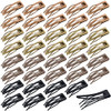 40 Pieces Snap Hair Clips Grip Hair Metal Barrettes for Women Snap Double Clip Pins Accessories for Women Making SalonBl
