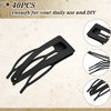 40 Pieces Snap Hair Clips Grip Hair Metal Barrettes for Women Snap Double Clip Pins Accessories for Women Making SalonBl