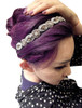 OTYOU Rhinestone Beaded Headbands Jewel Workmanship Elastic Non Slip Hair Bands Women Lady Girls Jewelry Accessories Bla