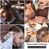 Hatteker Mens Hair Clipper Beard Trimmer Hair Trimmer for Men Cordless Clippers Professional Barbers Grooming Kit IPX7 W