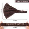 WILLBOND 6 Pieces Lace Headbands for Women Crochet Head Wrap Elastic Elegant Bohemian Vintage Hair Turban Headband Stret