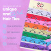 MultiColored Hair Ties with Lacrosse Design for Girls No Crease Ponytail Elastics for Lacrosse Players 8 pcs by SPORTYBE