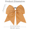 16PCS 8 Large Cheer Hair Bows Ponytail Holder Elastic Band Handmade for Cheerleading Teen Girls College Sports Multicolo