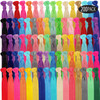 WILLBOND 200 Pieces Elastic Knotted Hair Ties Colorful Ribbon Hair Bands No Crease Ponytail Holders Multicolor Fold over