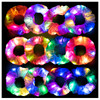 Lolalet 12PCS LED Light Up Hair Scrunchies Neon Hair Ties Glow in the Dark Accessories for Sleepover Party Favors Colorf