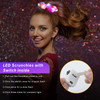 Lolalet 12PCS LED Light Up Hair Scrunchies Neon Hair Ties Glow in the Dark Accessories for Sleepover Party Favors Colorf
