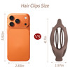 6 Packs Flat Claw Clips for Women French Concord Flat Hair Clip Matte Curved Hair Claws Clip for Thin Thick Hair Lay Dow