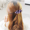 Sankuwen Flower Rhinestone Hairpin Luxury Floral Hair Barrette Clip Crystal Hair Accessories Gifts for WomenLadiesPurple