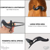 Parcelona French Crochet 3 Black Celluloid Non Slip Side Slide In Jaw Yoga Hair Claws for Fine Hair Women Hair Accessori