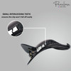 Parcelona French Crochet 3 Black Celluloid Non Slip Side Slide In Jaw Yoga Hair Claws for Fine Hair Women Hair Accessori