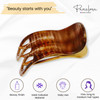Parcelona French Simply Bear Paw Medium 3 Celluloid Acetate Side Slide In Jaw Yoga Fine Hair Claw Clip for Women and Gir