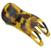 Parcelona French Simply Bear Paw Medium 3 Celluloid Acetate Side Slide In Jaw Yoga Fine Hair Claw Clip for Women and Gir