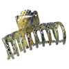 Parcelona French Narrow Tubular Olive Green Large 3 34 Celluloid Good Grip Jaw Hair Claw Clip Clamp for Women and Girls