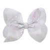 Xansema Hair Bows 8 Inches Sequins Large Alligator Clips and Barrettes Accessories for Women and Kids White