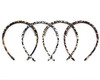 JOBAND Leopard Print hairbandshair Headbands for womenFashion Hair AccessoriesNonslip Resin comb teeth hair hoop Pack of