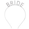 KICOSY Bride Headband for Wedding Bridal Shower Bachelorette Party Bridal Tiara Rhinestone Silver Womens Headpiece Hair