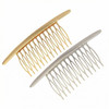 2pcs GoldSilver Smooth Alloy Wire Hair Clip Tooth Comb Side Comb Bridal Wedding Veil Comb Hair Clips for Women Girls