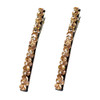 Vpang 2 Pcs Shiny Rhinestone Diamond Barrette Clip Duckbill Alligator Hair Accessories for Women Girls Champagne