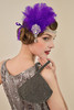 BABEYOND Womens Ostrish Feather Crystal Teal Headband Wedding Bridal Feather Headband Flapper Headpiece 1920s