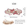 inSowni 4 Pack Luxury Glitter Sparkly Jeweled Gems Crystal Rhinestone Flower Metal French Barrettes Snap Alligator Hair