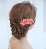 inSowni 8 Pack Hawaiian Luau Party Wedding Bridal Headpiece Artificial Fake Silk Hibiscus Flower Gold Hair Side Combs Cl