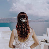 inSowni 28 Pack Silver Flower Pearl Wedding Bridal Hair Side CombsU Shaped Hair Pins Clips Rhinestone Crystal Decorative