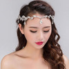 Wedding Crown Headband for Brides Rhinestone Leaf Crystal Pendant Tiara Headband for Wedding Birthday Prom Silver