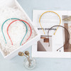 AUEAR 10 Pcs Vintage Metal Headband with Teeth Ribbon Wrapped Comb Hair Hoop Hairband for Women Girls Multi Color