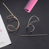 OIIKI XShaped Hair Stick Bun Holder Hair Cuff Wedding Bun Cage Vintage Hair Pins for Women Girls Gold Silver
