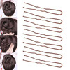 Tbestmax 300 Bun Hair Bobby Pins U Shaped Pin Hair Grips to Clip Ballet Hair Net for Women 5 CM2 Inch Brown