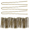 300 Bun Hair Bobby Pins U Shaped Pin Hair Grips to Clip Ballet Hair Net for Women 6 CM23 inch Golden