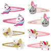 8 Pcs Colorful Unicorn Snap Hair Clips No Sli Little Girls Toddlers Kids Hair Clips Assorted Colorful Unicorn Hair Pins