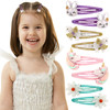 Girls Unicorn Hair Clips Toddler Girls Snap Clips with Cute Flower PatternLovely Rabbit Metal Snap Hair PinsCute Flower