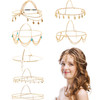 WILLBOND 8 Pieces Gold Head Chain Jewelry Halloween Boho Headband Coins Pearl Tassel Chain Hair Band Festival Prom Weddi