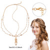WILLBOND 8 Pieces Gold Head Chain Jewelry Halloween Boho Headband Coins Pearl Tassel Chain Hair Band Festival Prom Weddi