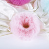 Mljsh 2 PCS Pink Pom Pom Hair Tie Fuzzy Furry Faux Rabbit Fur Scrunchies for Girls Women Hair Accessories