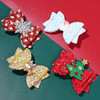 8pcs Christmas Hair Clip Headdress Sequined Bow Santa Claus Elk Snowflake Christmas Tree Accessories Glitter Hairpin Gir