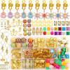 NAISKA 148Pcs Gold Crystal Hair Jewelry for Braids Colorful Rhinestone Loc Dreadlocks Braid Accessories Butterfly Star P