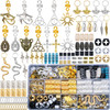 NAISKA 168Pcs Hair Jewelry for Braids Gold Silver Snake Cross Loc Dreadlock Accessories Metal Alloy Hair Coils Rings Dre